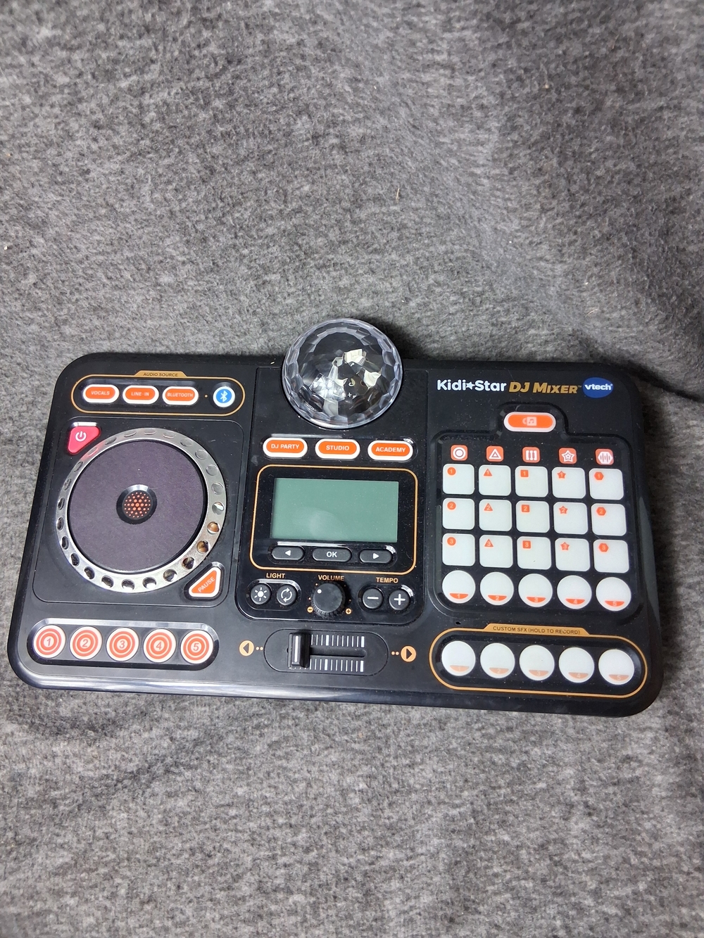 VTech Kidi-Star DJ Mixer — Black Kids' DJ Console with Disco Light